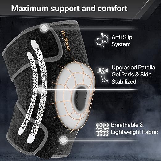 Dr. Brace Elite Knee Brace with Side Stabilizers and Patella Gel Pads

