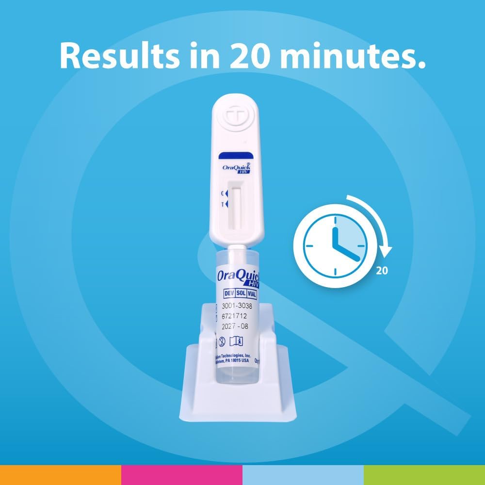 OraQuick HIV Self-Test Oral Fluid Rapid HIV-1 & HIV-2 Home Test Kit

