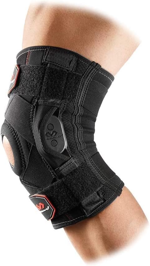McDavid Hinged Knee Brace with Side Stabilizers, Compression Sleeve and Straps

