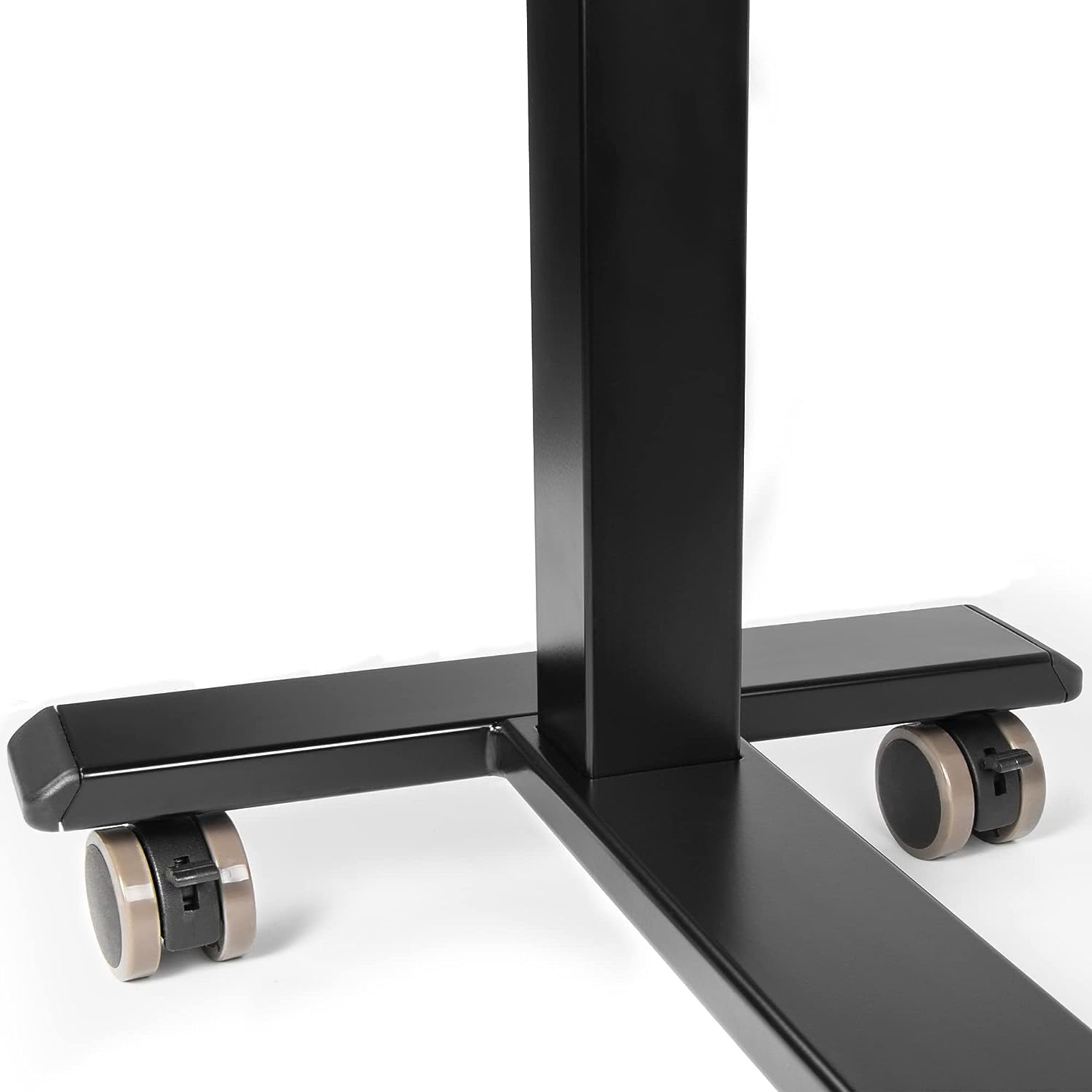 Vaunn Medical Electric Overbed Table, Height Adjustable Bedside Table with Wheels

