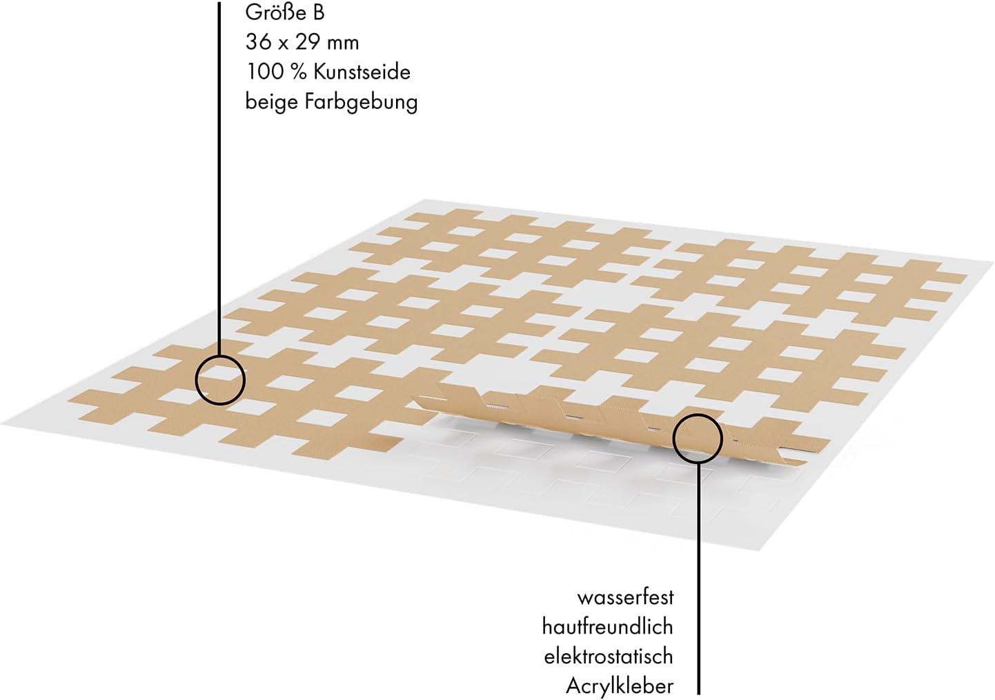 Kintex Cross Tape Acupuncture Trigger Point Grid Plaster

