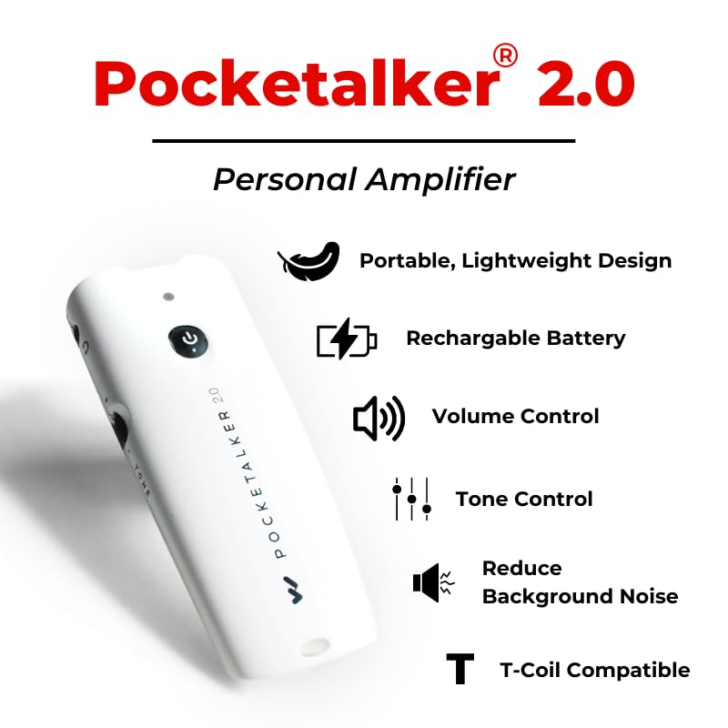 Williams Sound Pocketalker 2.0 Personal Sound Amplifier with Adjustable Controls

