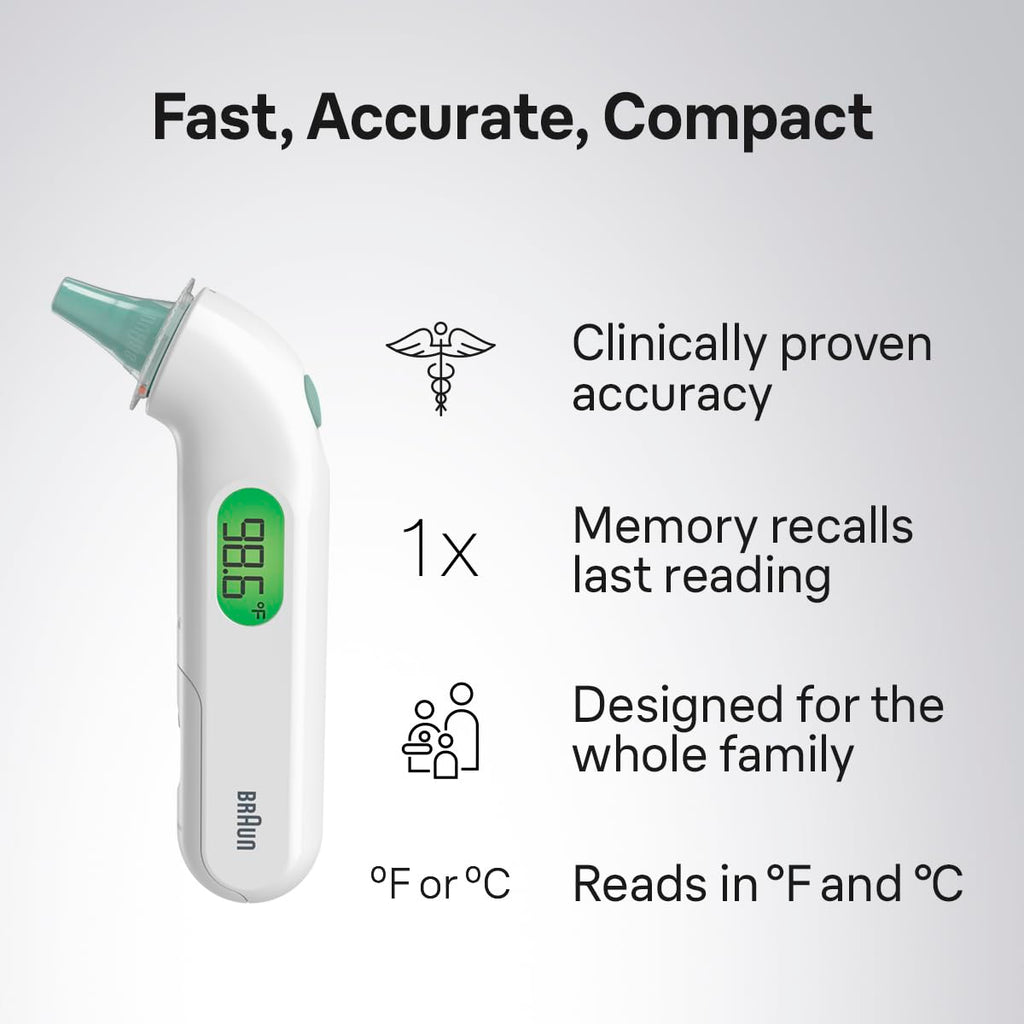 Braun ThermoScan 4 Digital Ear Thermometer for Kids and Adults

