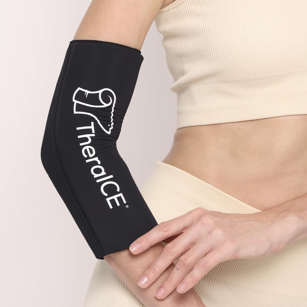 TheraICE Elbow Ice Pack Compression Sleeve Reusable Gel Cold Pack Wrap

