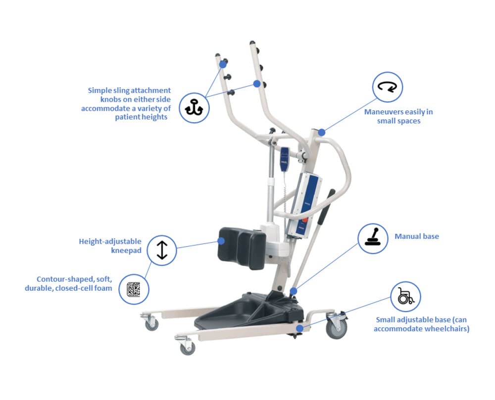 Invacare Reliant Battery-Powered Stand-Up Patient Lift, 350 lb Capacity

