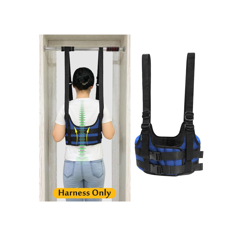 Back Stretcher Lumbar Traction Belt Spine Decompression Harness Portable Stretching Device

