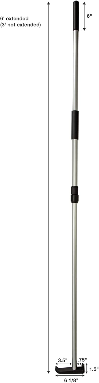 Telescoping Cargo Retriever Reacher Grabber Tool, Extendable 3-6 ft Reach Assist

