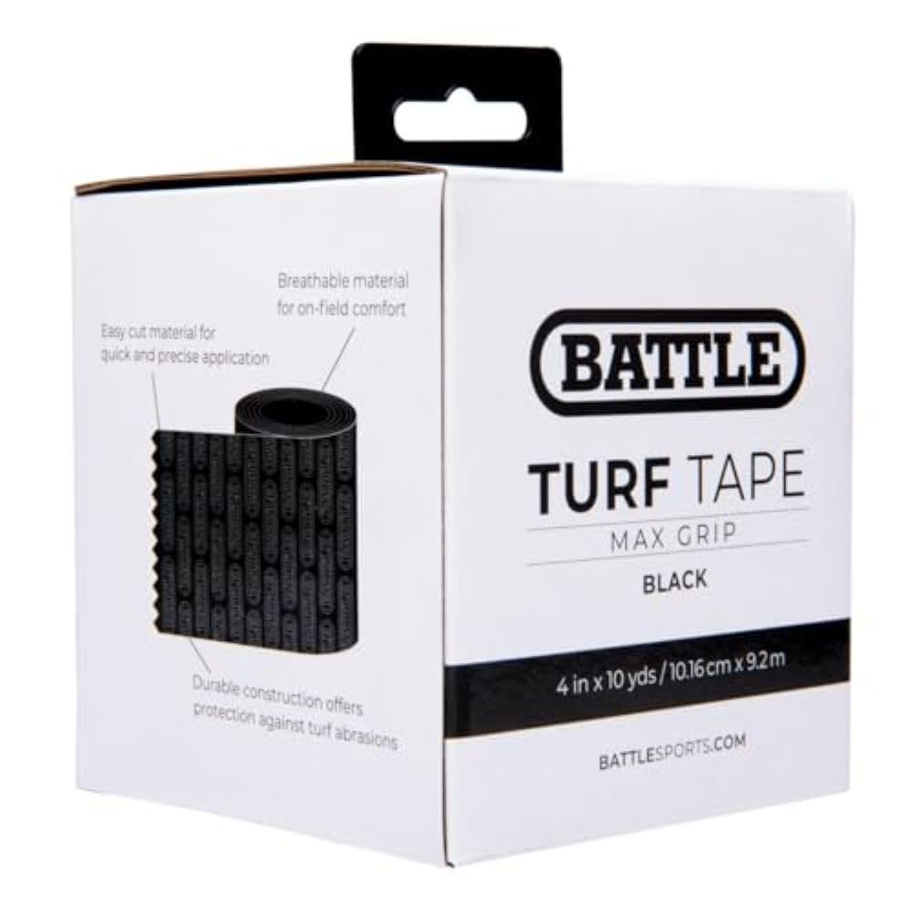 Battle Sports Waterproof Football Turf Tape, Extra Wide 4 in x 10 yd Roll

