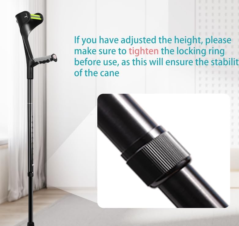 Forearm Crutches for Adults, Adjustable Height Aluminum Forearm Walker

