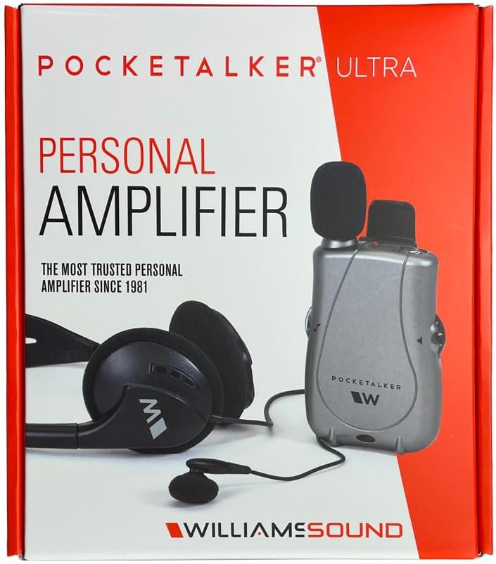 Williams Sound Pocketalker Ultra Hearing Amplifier Assistive Listening Device with Earbuds

