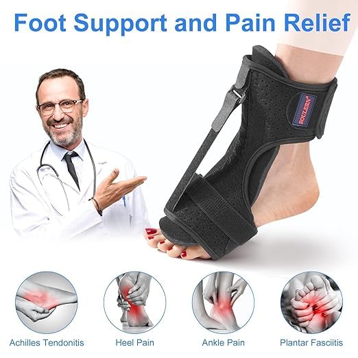 Plantar Fasciitis Night Splint Orthotic Brace for Drop Foot, Adjustable

