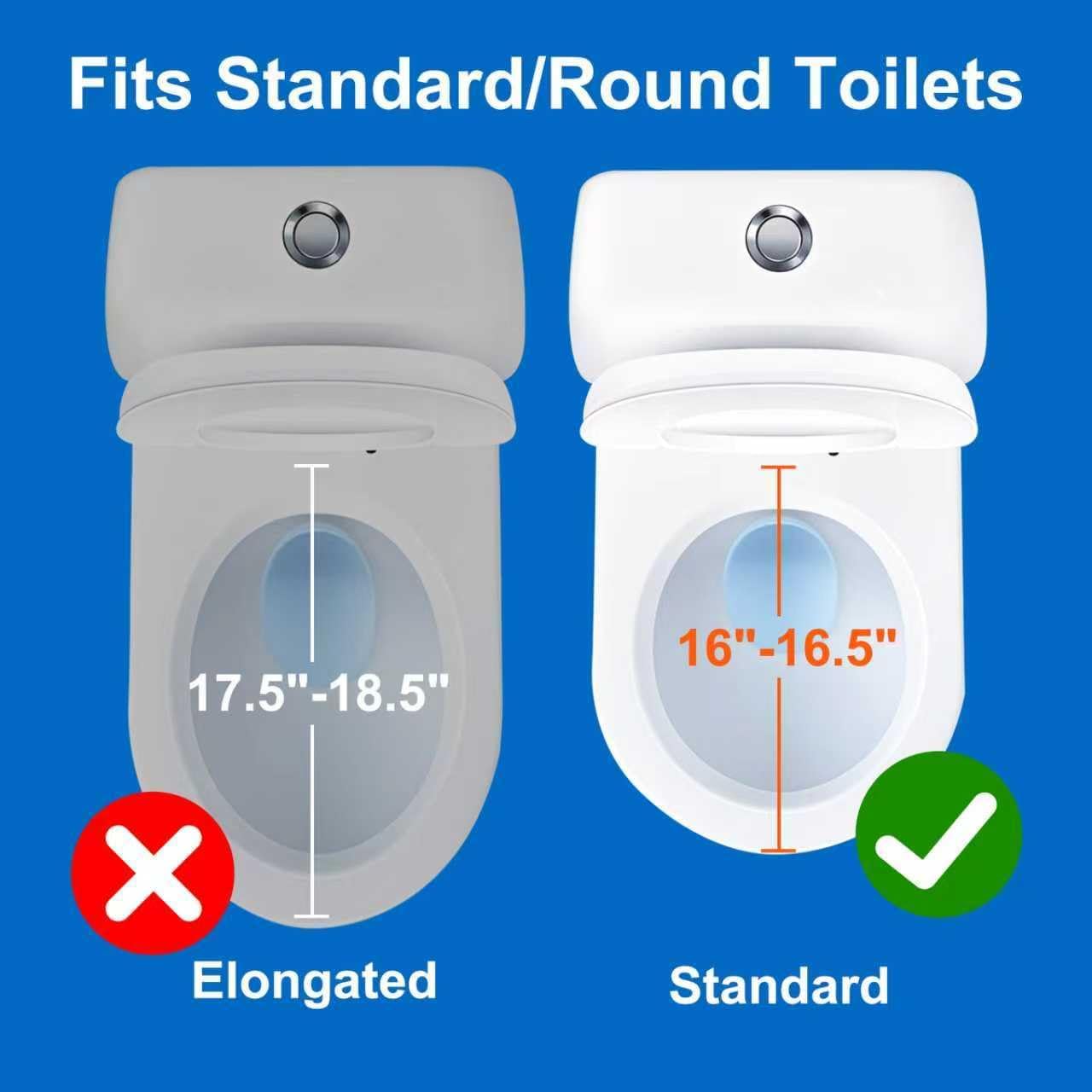 Raised Toilet Seat Riser with Removable Padded Handles, 5-Inch Lift

