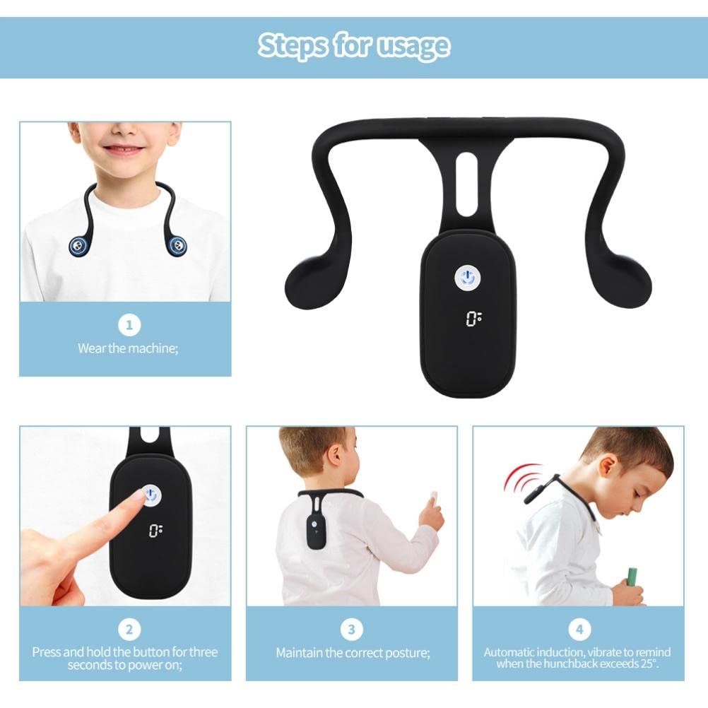 Hanging Neck Posture Corrector Strap, Rechargeable Silicone Smart Induction

