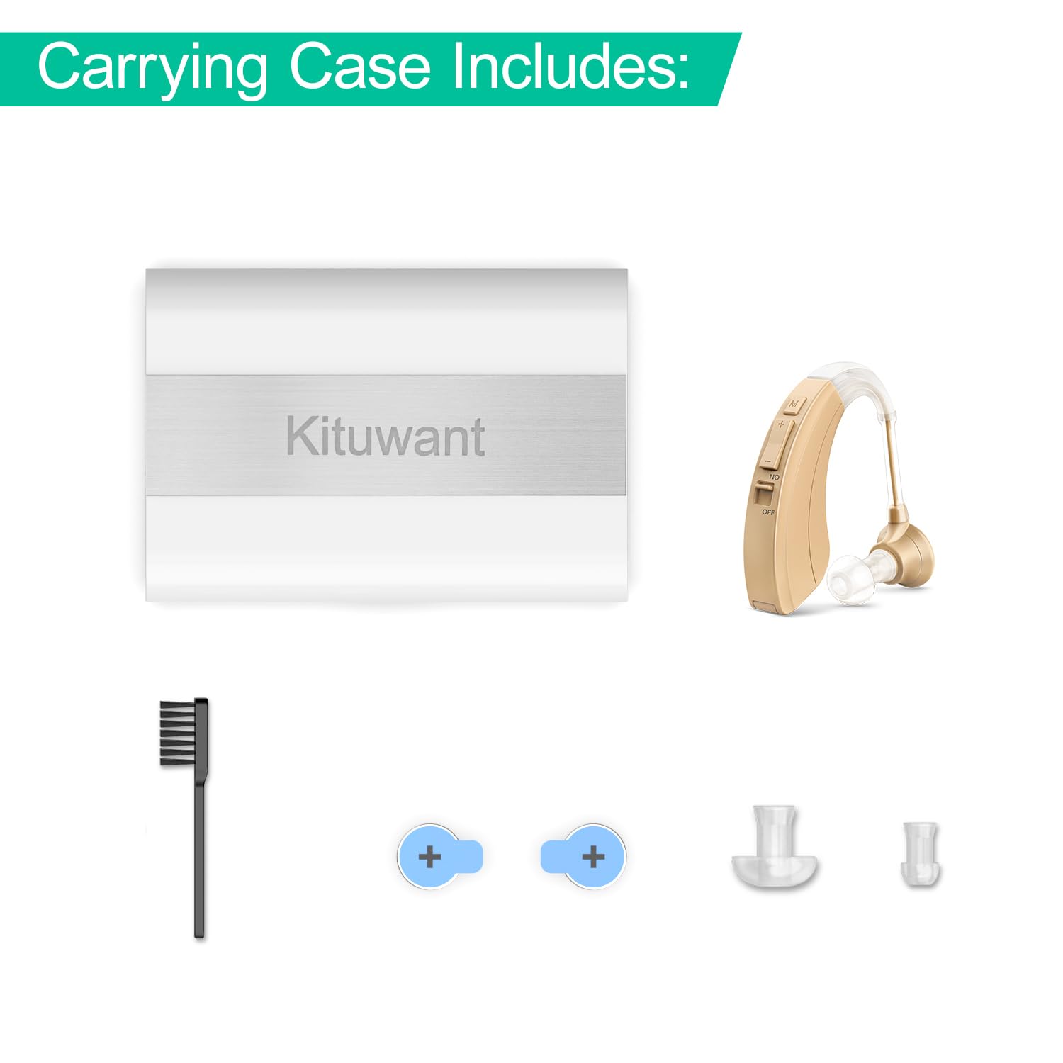 Kituwant Digital Hearing Amplifier for Adults, Noise Cancelling, Adjustable Volume

