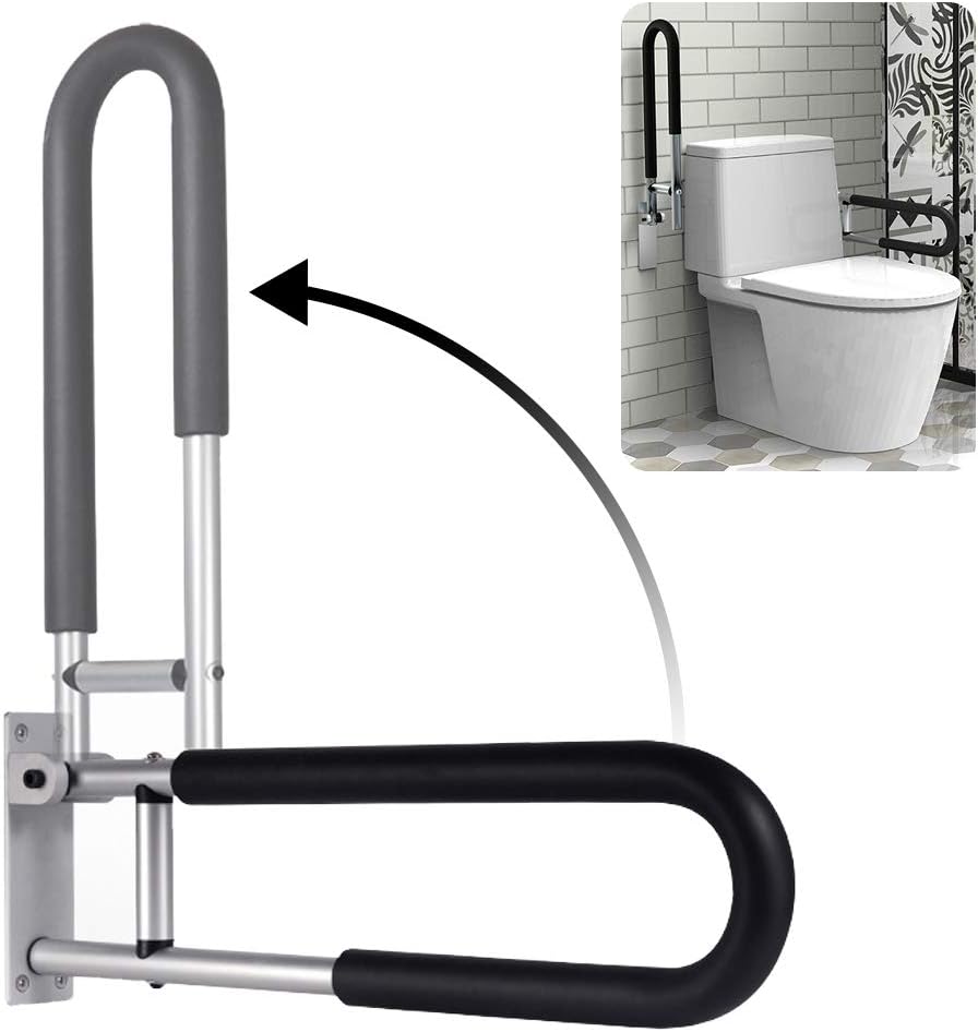 Handicap Grab Bar Rail 23.6 in Toilet Bathroom Safety Hand Support

