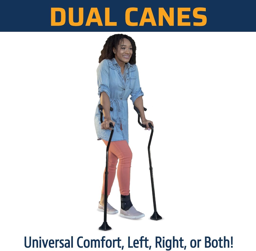 StrongArm Comfort Forearm Brace Adjustable Walking Cane, Lightweight Support

