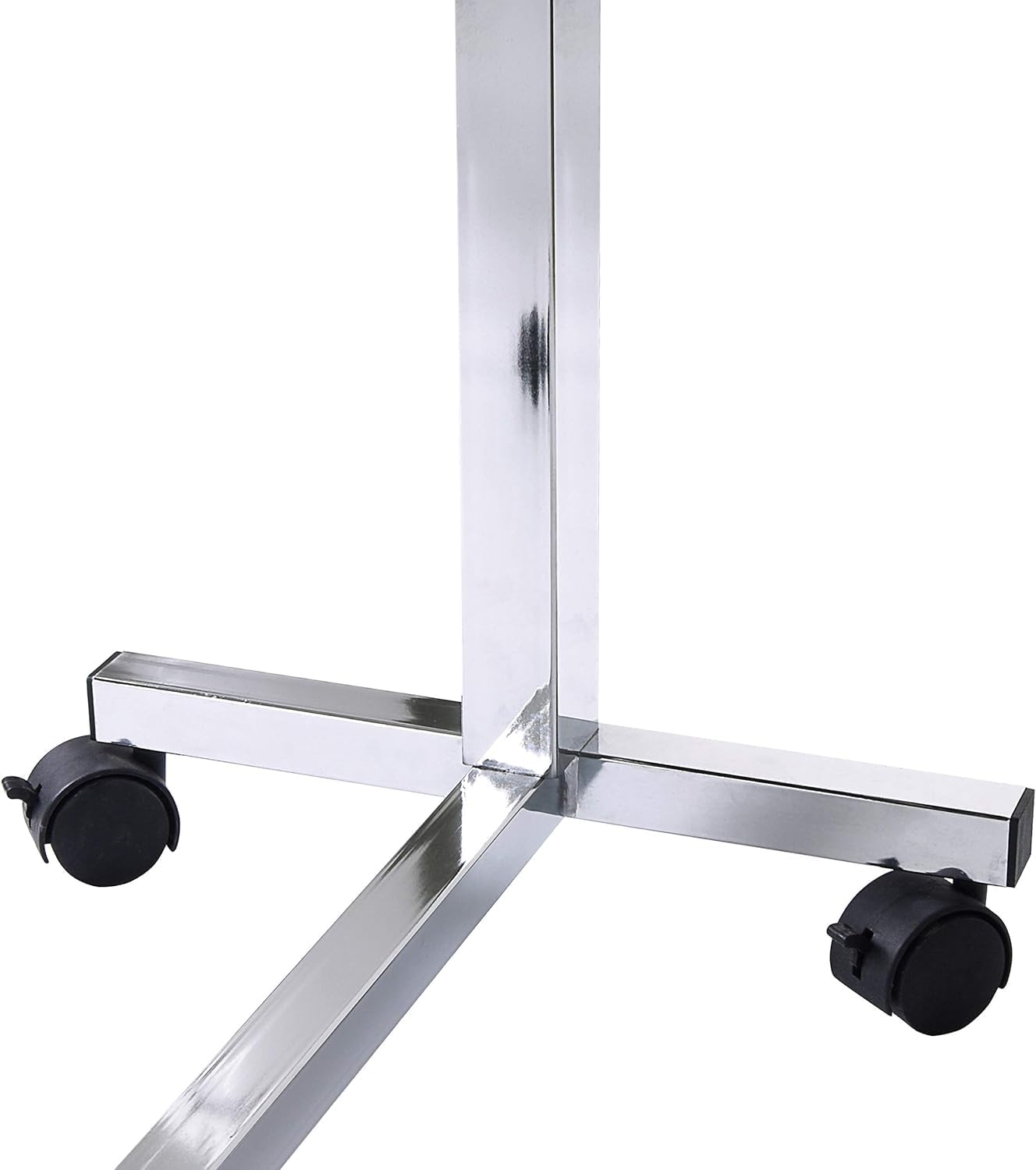 Vaunn Medical Pneumatic Adjustable Tilt Overbed Bedside Table with Wheels

