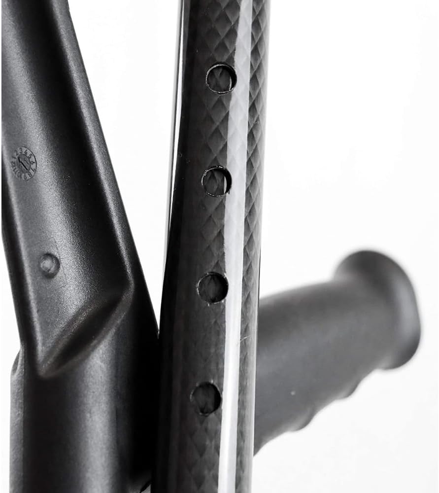 KMINA Foldable Carbon Fiber Forearm Crutches, Open Cuff, Folding Lightweight

