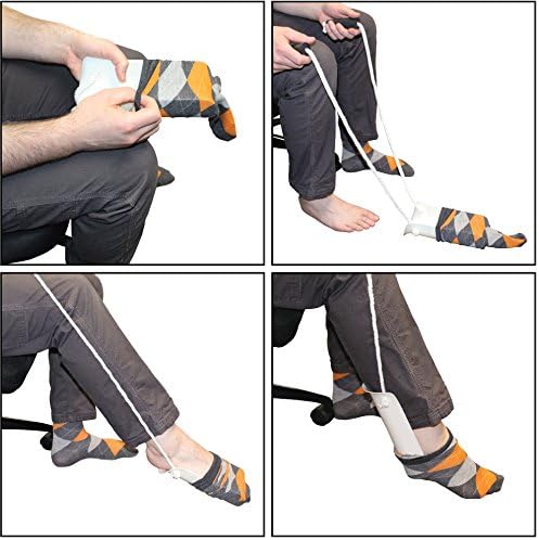 Rehabilitation Advantage Deluxe Sock Aid with Non-Slip Grips Dressing Helper for Socks

