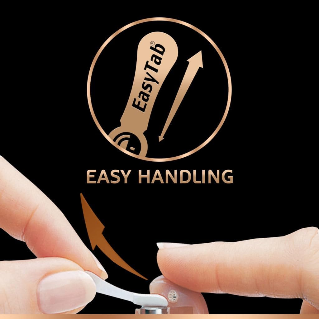 Duracell Hearing Aid Power Cells with EasyTab, Easy-Insert Design

