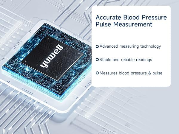 yuwell Upper Arm Digital Blood Pressure Monitor with Large Backlit Display, 199 Memory

