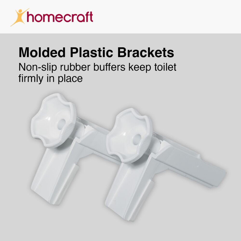 Homecraft Savanah Raised Toilet Riser with Locking Brackets for Standard Toilets

