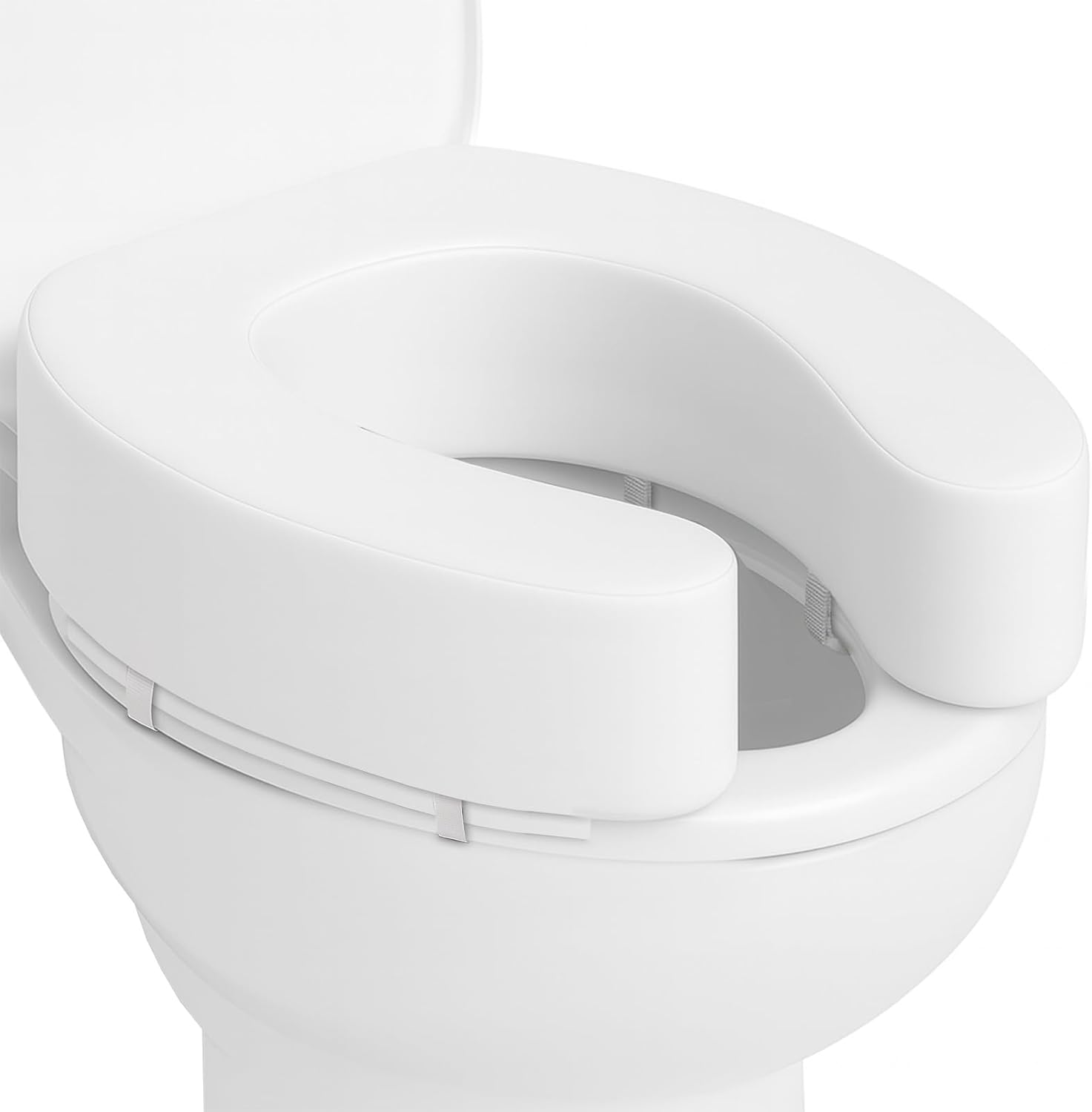 Vive Toilet Seat Pad for Elongated Standard Seats, Zippered Cover, Suction Attachment

