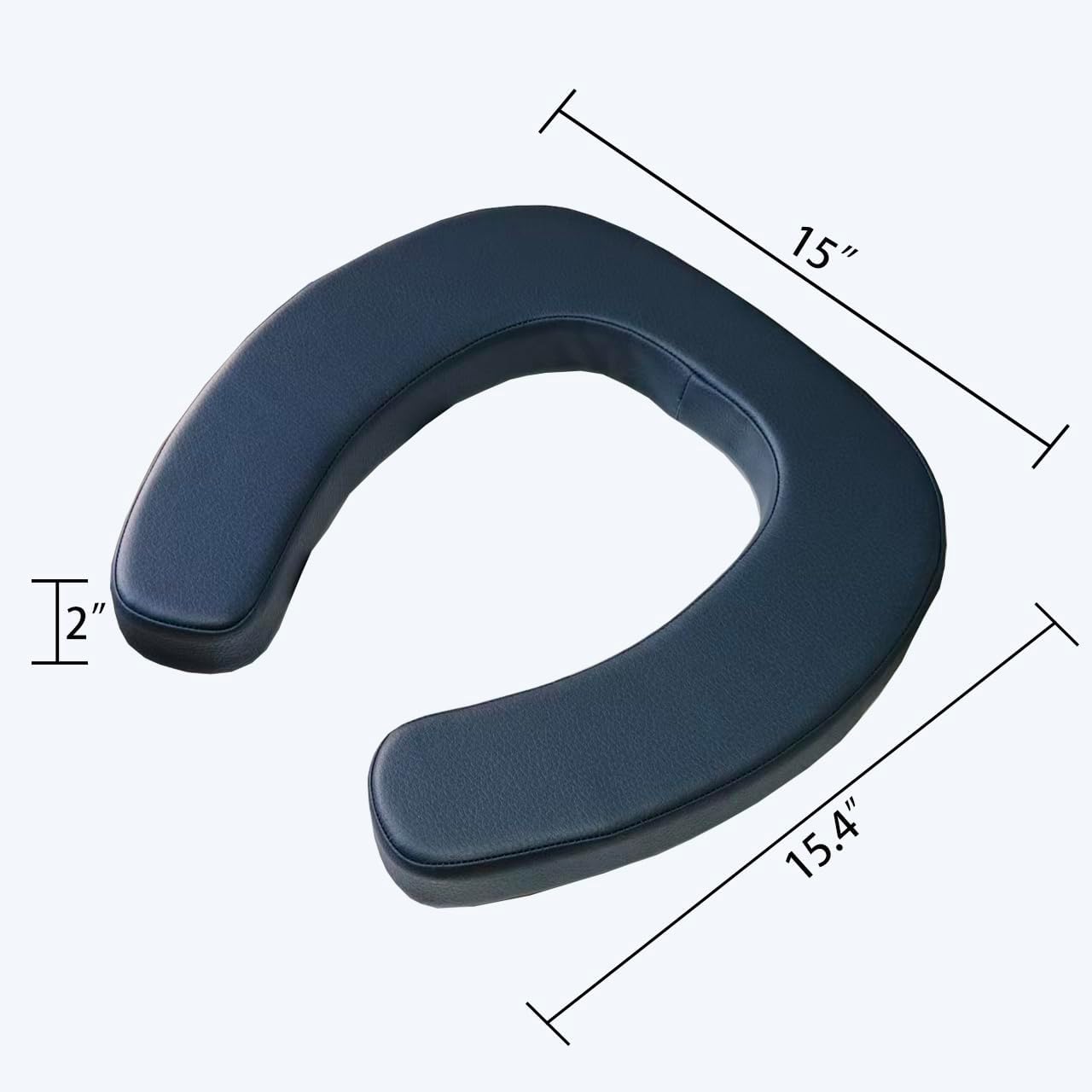 Toilet Seat Cushion with 2-Inch High-Density Foam, Microfiber Riser Pad

