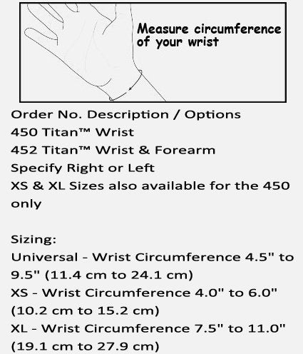 Hely & Weber 450-RT Wrist Orthosis Felt Support, Adjustable Dorsal Stay

