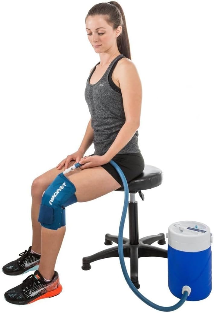 Aircast Knee Cryo/Cuff Cold Therapy with Non-Motorized Gravity Cooler

