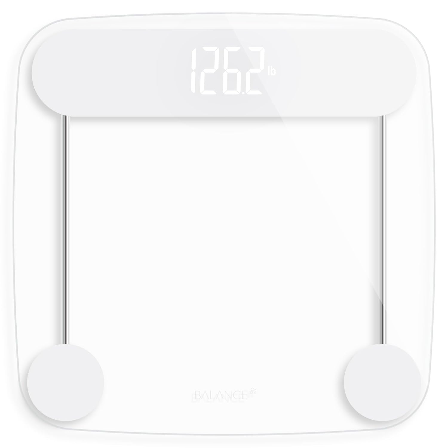 Greater Goods Digital Weight Bathroom Scale, Tempered Glass, Non-Slip, Backlit Display

