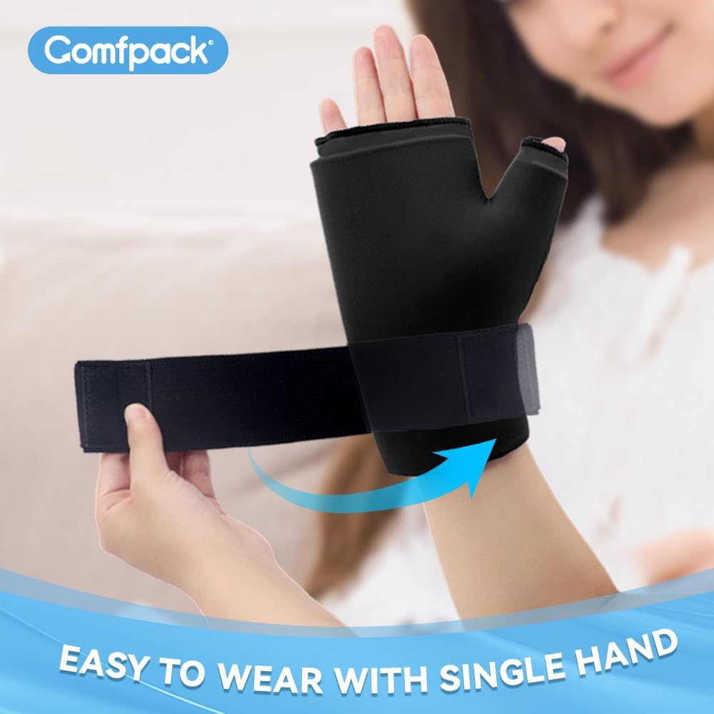 Comfpack Hand Ice Pack Gloves for Arthritis, Thumb & Wrist Cold Compress Wrap

