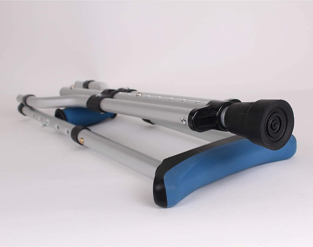 Carex Folding Aluminum Underarm Crutches for Adults, Adjustable Height, Pair

