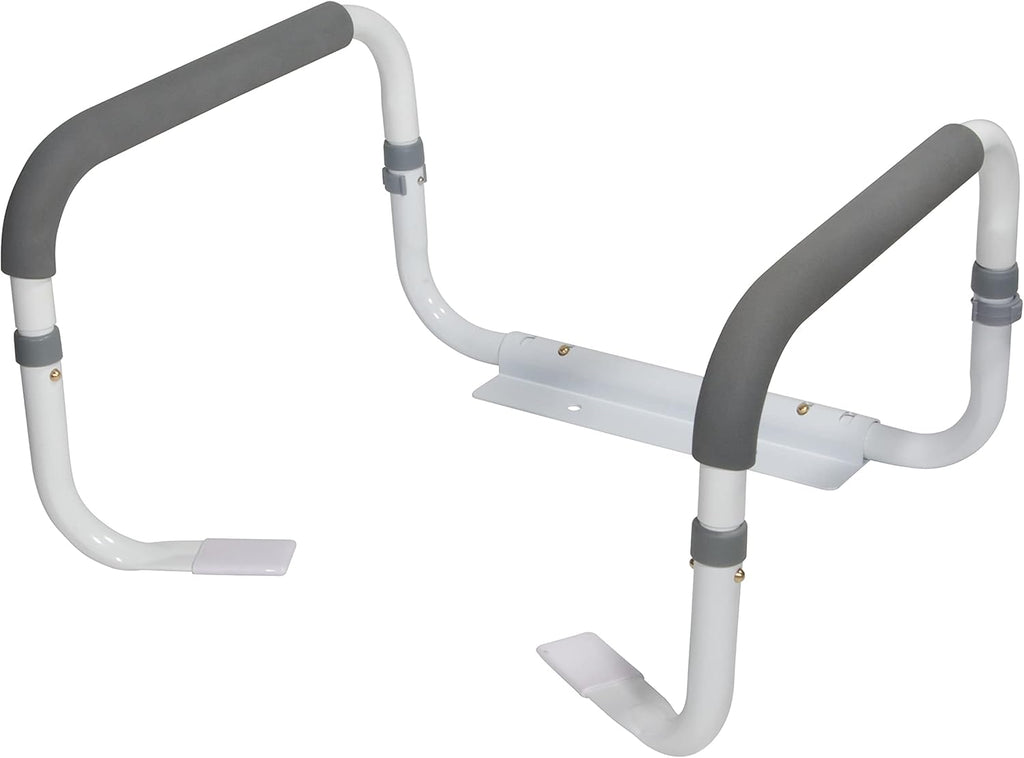 Drive Medical Toilet Grab Bar with Padded Armrests for Standard & Elongated Toilets

