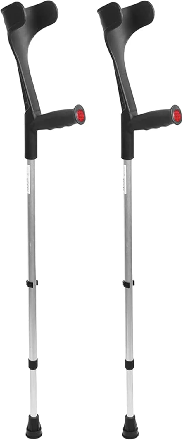 PEPE Mobility Adjustable Forearm Crutches for Adults, Open Cuff, Lightweight Aluminum

