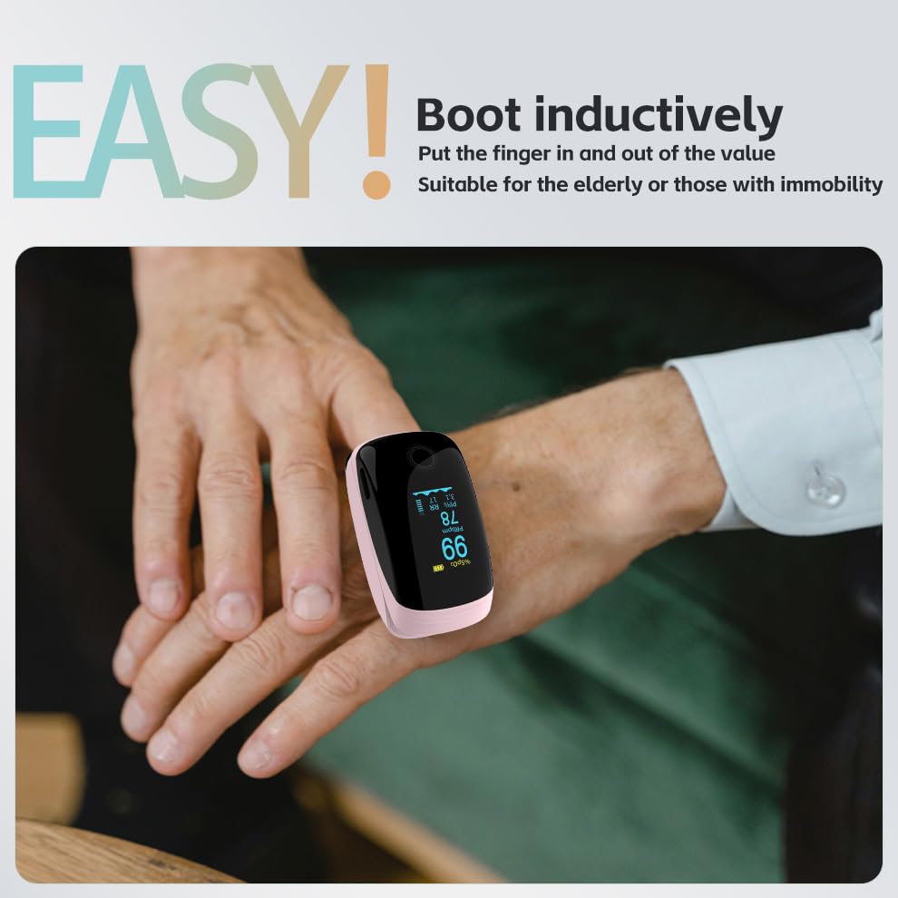 Rechargeable Fingertip Pulse Oximeter, SpO2 & Pulse Rate OLED Display

