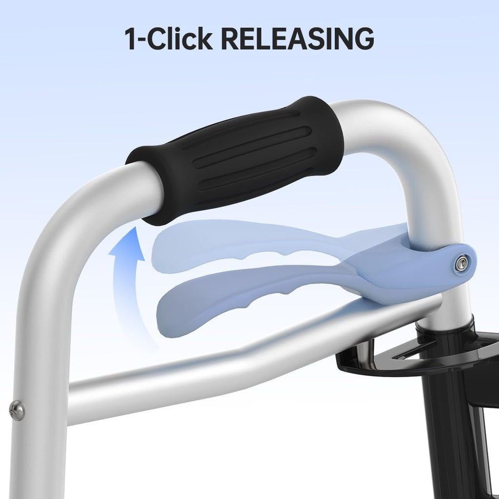 Delog Narrow Walkers for Seniors, Adjustable Width, Tight Space Support Up to 350 lb


