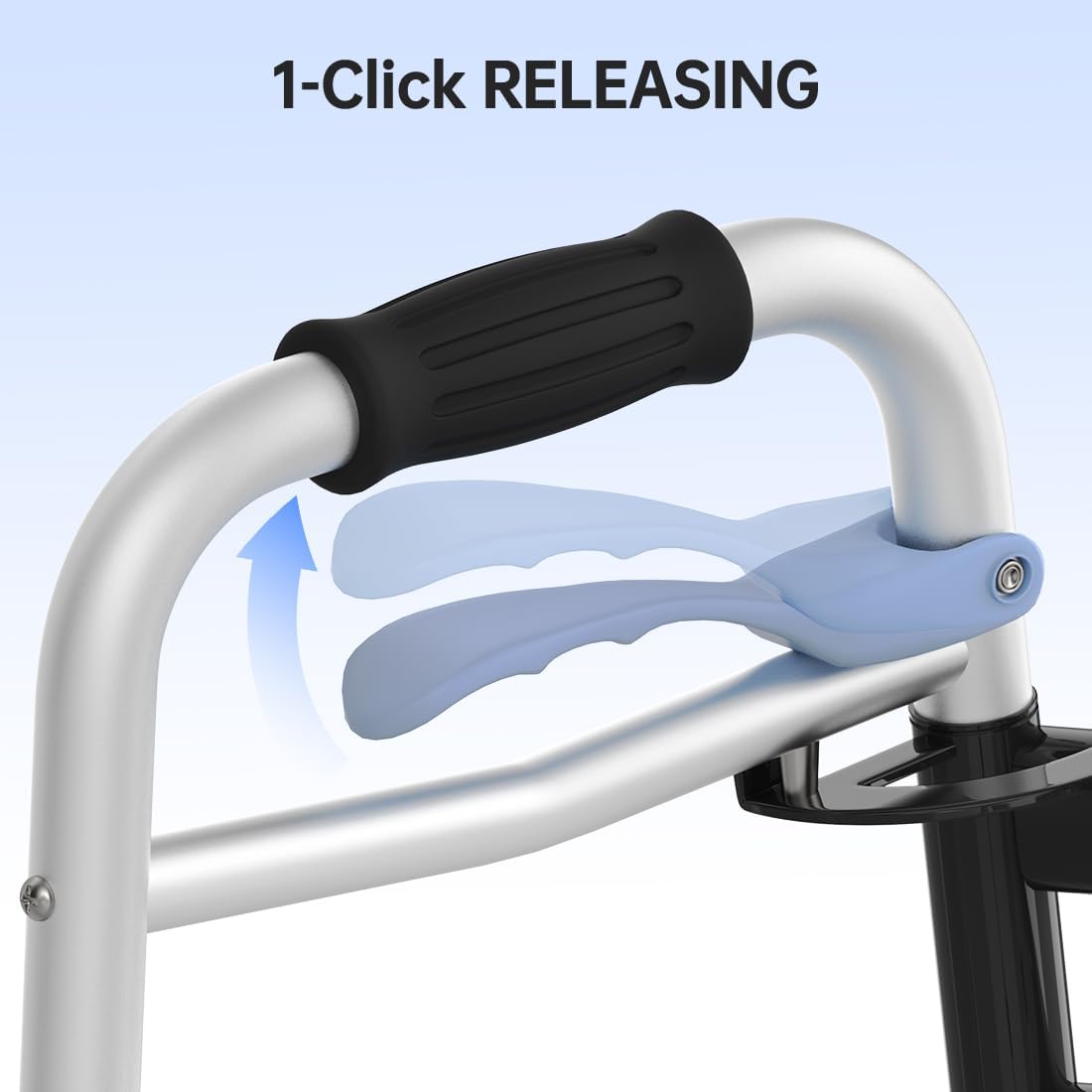Delog Narrow Walkers for Seniors, Adjustable Width, Tight Space Support Up to 350 lb

