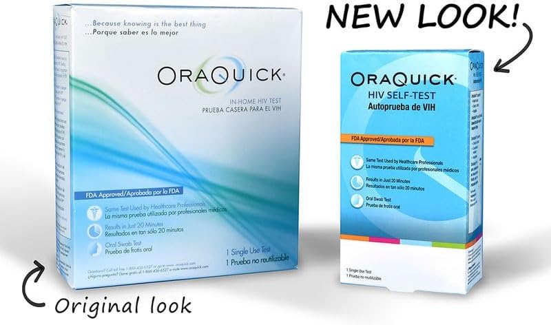 OraQuick HIV Self-Test Oral Fluid Rapid HIV-1 & HIV-2 Home Test Kit

