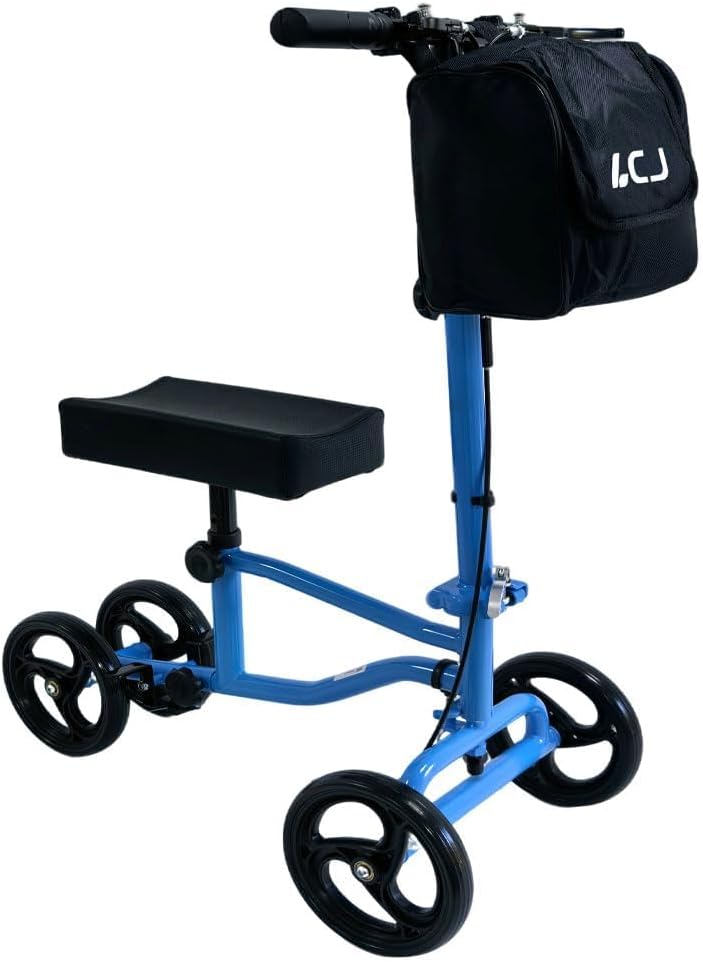 LCJ Knee Scooter Knee Walker for Adults, Foot Surgery Knee Roller with Braking

