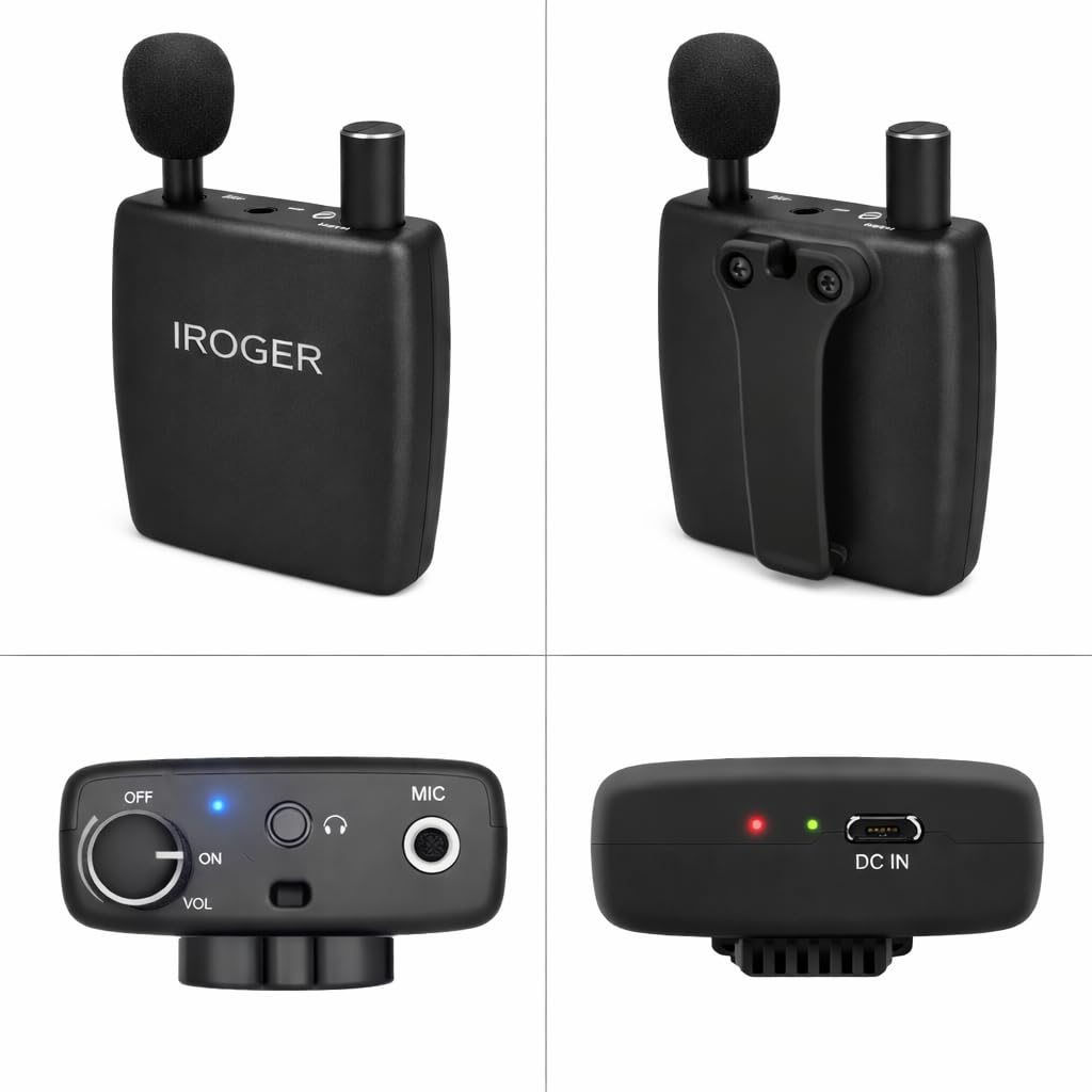 iRoger Personal Sound Amplifier for Seniors, Rechargeable Hearing Aid Headphones

