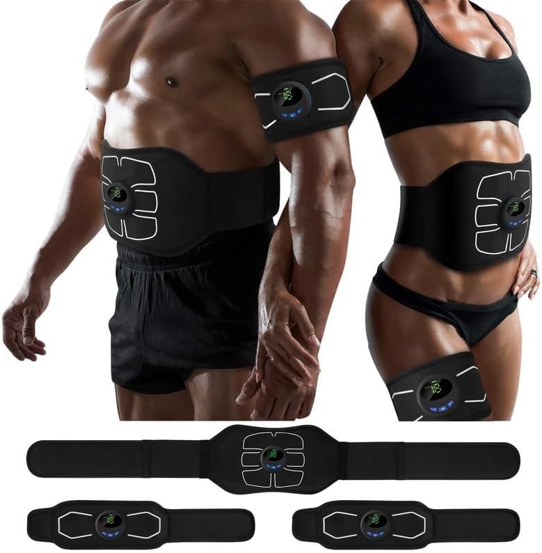 MarCoolTrip Electronic Muscle Stimulator Belt, Abs and Body Fitness Toning Trainer

