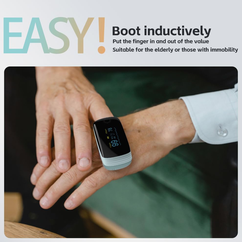 Finger Pulse Oximeter Fingertip Blood Oxygen Saturation Monitor with Lanyard TY07

