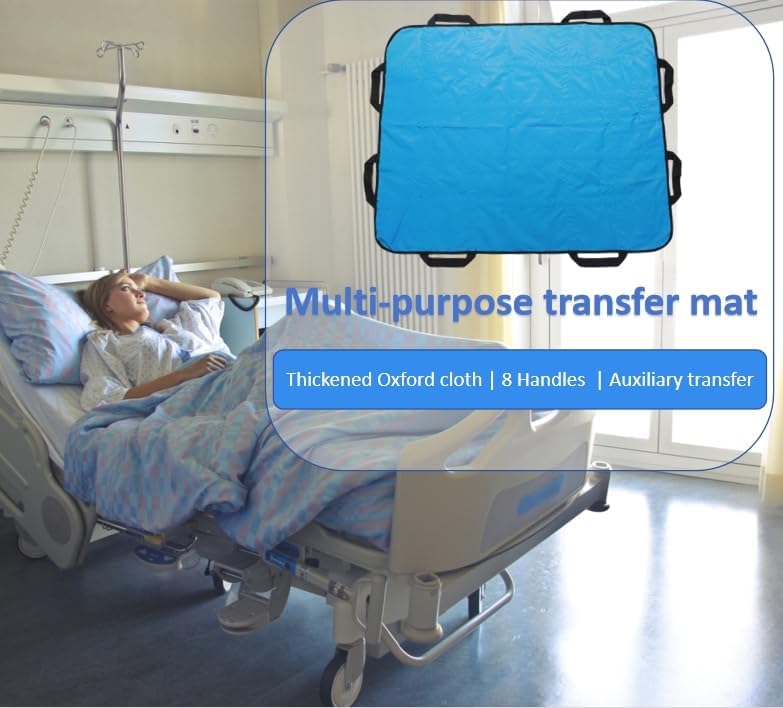 Positioning Bed Pad with Handles, 48 x 40 Transfer Sheet for Repositioning

