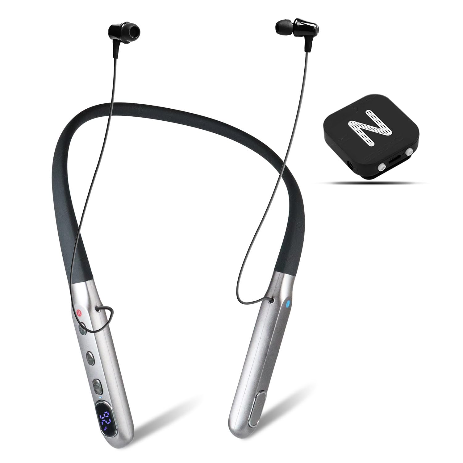 Neosonic Rechargeable Hearing Amplifier for TV Listening, Wireless Neckband Mic

