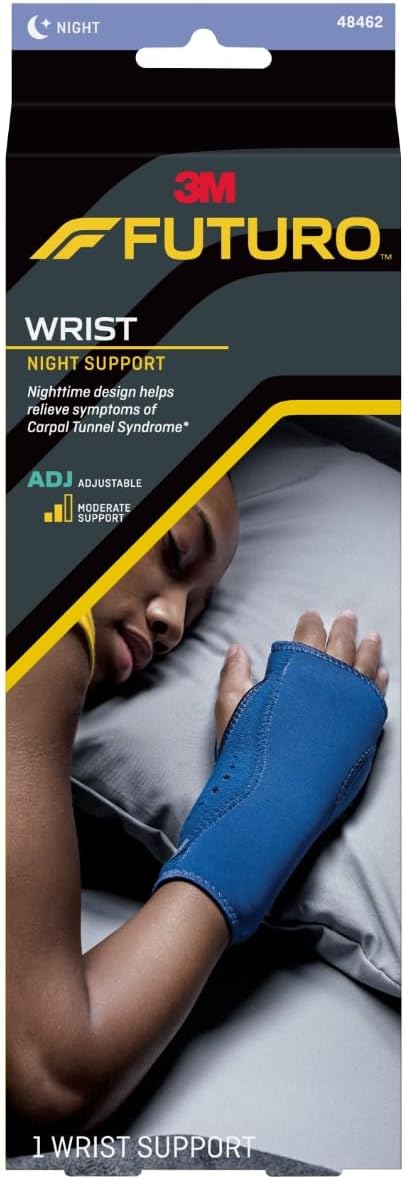 Futuro Night Wrist Sleep Support Brace Adjustable Night Splint for Carpal Tunnel

