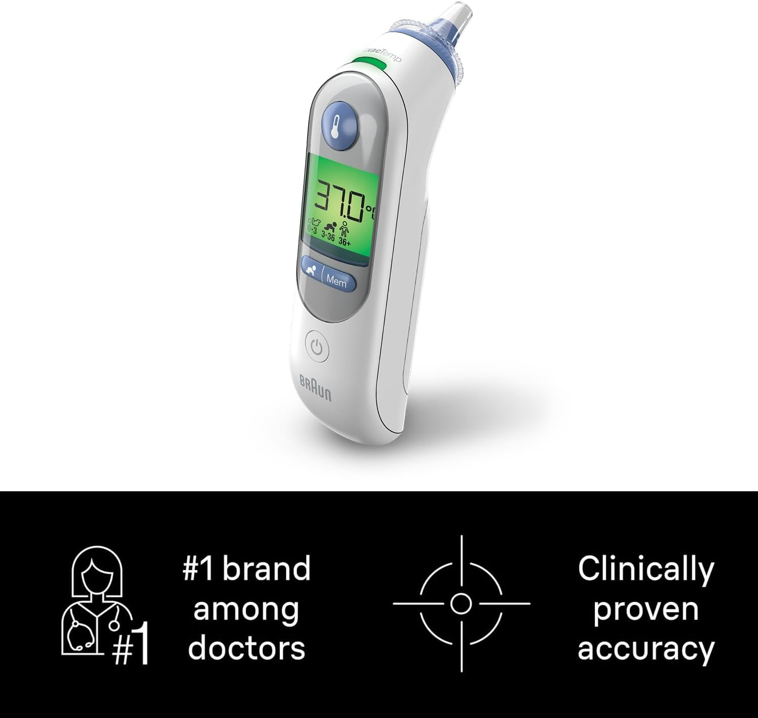 Braun ThermoScan 7 IRT6520 Thermometer with ThermoScan Lens Filters

