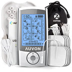 AUVON Rechargeable TENS Unit Muscle Stimulator with 24 Modes and 8 Electrode Pads