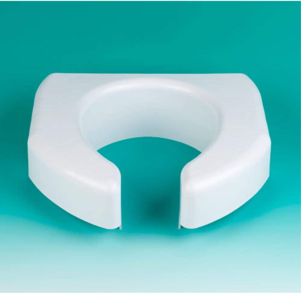 Ableware 3 Inch Raised Toilet Seat Riser, Open-Front Elevated Seat for Seniors

