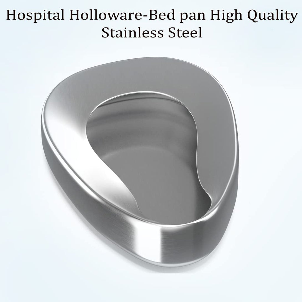 AAproTools Stainless Steel Bedpan Heavy Duty Smooth Contoured Bedpans

